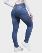 High Waist Fleece-Lined Denim Jeans